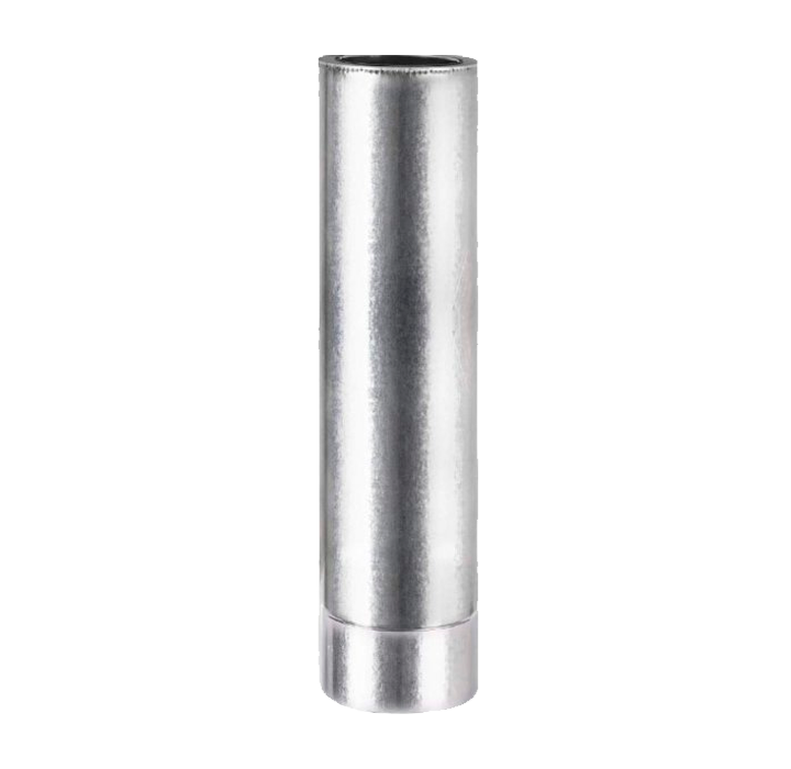 Двухстенная труба для дымохода нерж в оцинковке 0,5 м 0,5 мм 